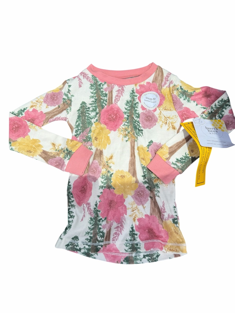 Burt’s Bees Baby Floral Pajama Set NWT Size 4